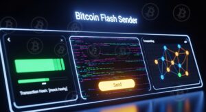 flash bitcoin sender